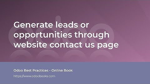 Generate leads or opportunities through website contact us page