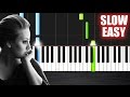 Adele - Someone Like You - SLOW EASY Piano Tutorial by PlutaX