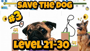 Save the dog || full gameplay || Part 3 || Level 21-30 || how to play save the dog 🐕