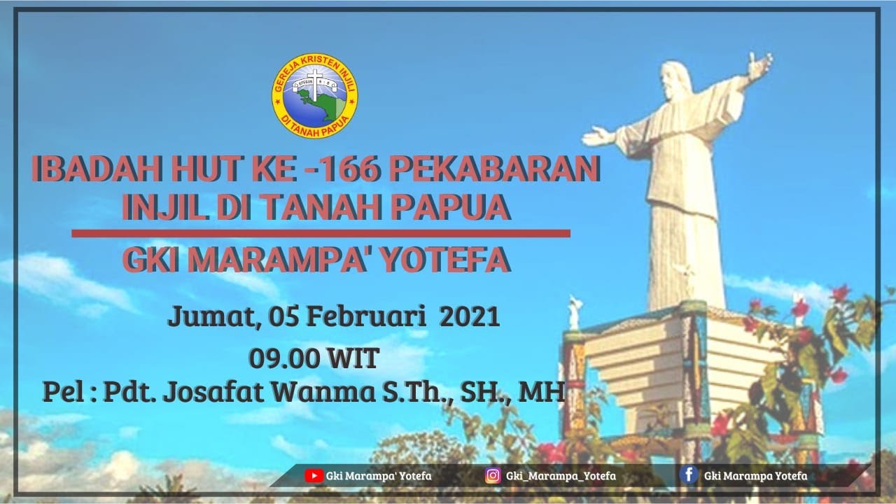 IBADAH HUT PEKABARAN INJIL KE-166 TAHUN DI TANAH PAPUA, JEMAAT GKI