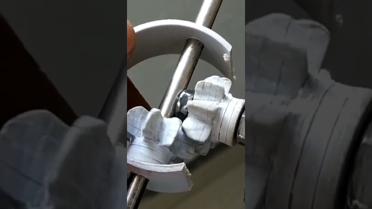 Handmade gear from pvc pipe