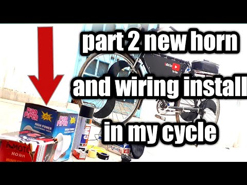 new horn and wiring install in my cycle part 2 - YouTube