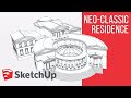 Animation in SketchUp (Neo-classic residence)