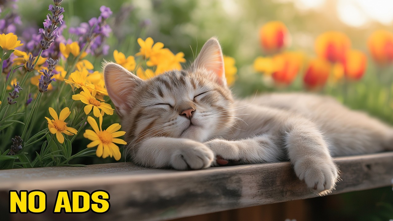 12 Hours Of Calming Cat Music 🐈 Gentle Sleep Sounds & Stress Relief 💖🌙 No Ads