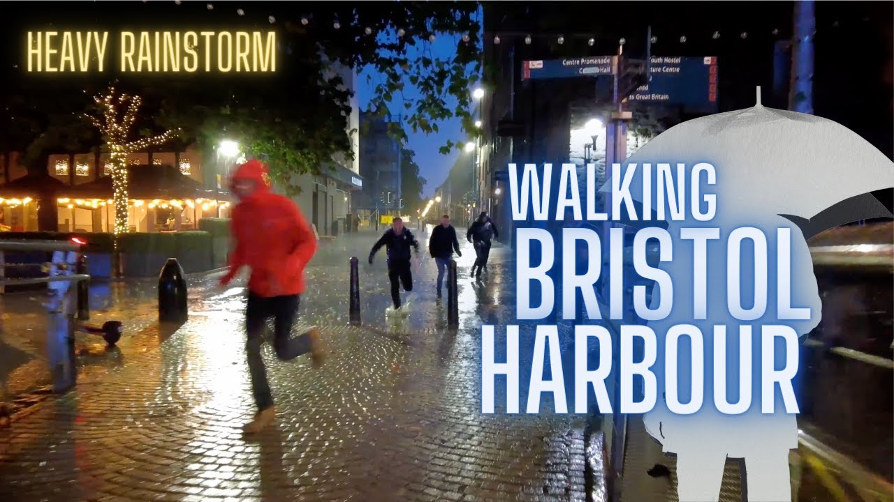 Walking in Heavy Rain | Bristol Harbour