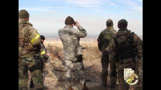 Бой Украинских военных с сепаратистами возле поселка  “Крымское “