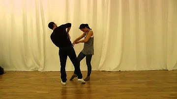 Learn brazilian zouk. Beginners 1. 24.03.15. Left turn (left up right down) + wave / elastic / snake