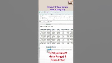 Excel Magic: Extract Unique Values with =UNIQUE()! 📊✨ #ExcelTips #UniqueFunction