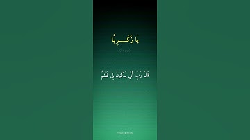 ستوري واتس مؤثرة❤🥰 سورة مريم (ماهر المعيقلي) ...يا زكريا إنا نبشرك