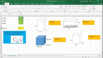 Using excel to calculate volume