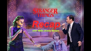 Millie Bobby Brown rap season 1 and 2 Stranger Things recap at the Tonight show  [1080p]