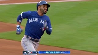 TOR@KC: Travis begins the game with a roundtripper