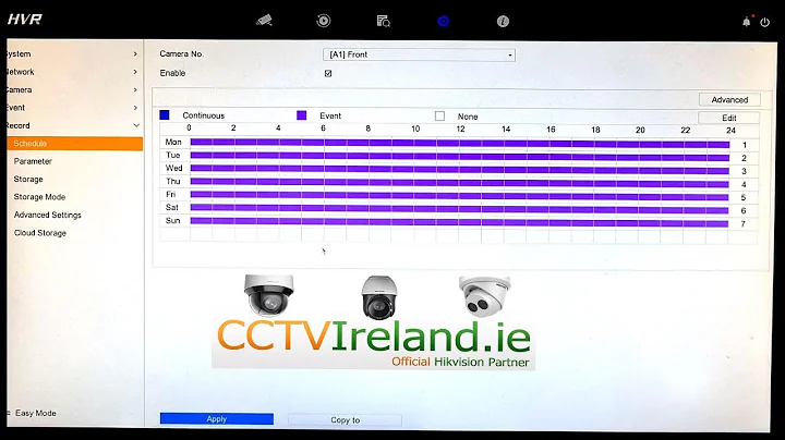 How to Set HIKVision Recorders to record in Motion Detection, not Continuous