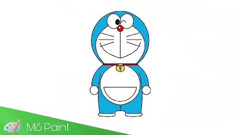 Doraemon Drawing Tutorial || How to draw Doraemon in Computer Using MS Paint For Beginners ||