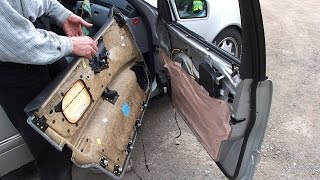 Снятие обшивки двери Mercedes W210 How to remove door trim panel
