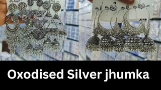 Silver Oxidised Jhumka, Earings,Bali jhumka In silver.#rajkotjewellery #immitationjewellery #jhumka