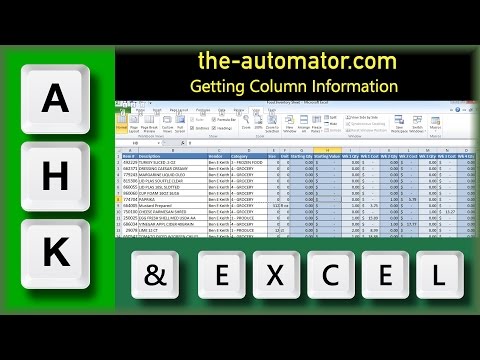 How to get Column information from Excel and AutoHotkey | First column, last column used range, etc.