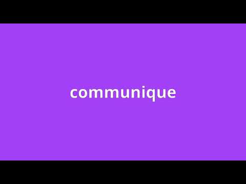 Video: What Is A Communiqué