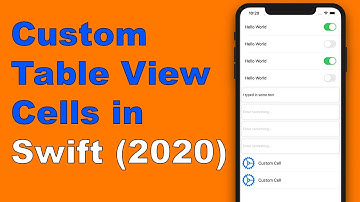 Custom Table View Cells in Swift 5 & Xcode 12 (2022)