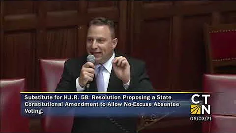 Senator Rob Sampson Supports Expanded Absentee Balloting with Safeguards HJR 58 6-3-21