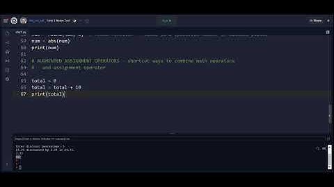 Unit 1 Notes: Augmented Assignment Operators