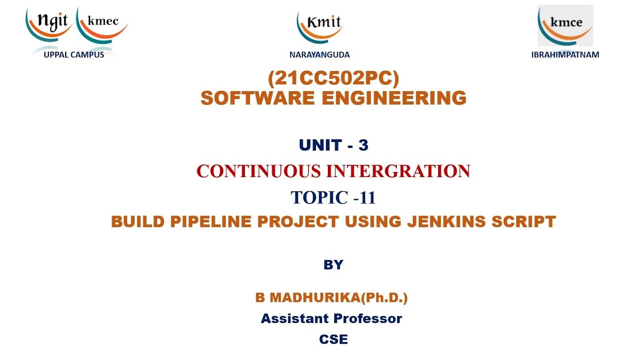 UNIT -3_BUILD PIPELINE PROJECT USING JENKINS SCRIPT - YouTube