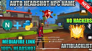 free fire headshot config file 🎯 with NPC name | free fire aim lock config file | #swaggyrup