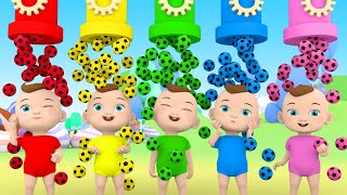 Baby Shark - Baby learns colors with color changing chimneys - Nursery Rhymes & Kids Song