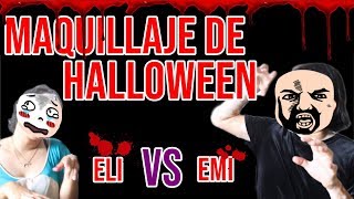 MAQUILLAJE DE HALLOWEEN ( EMI VS ELI ) | #TEAMEMIELI