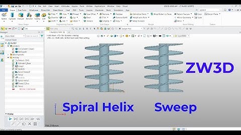 Sweep and Spiral sweep in ZW3D