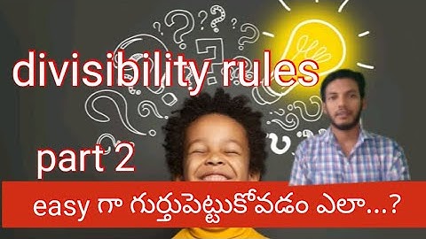 divisibility rules 4,5,6 in Telugu
