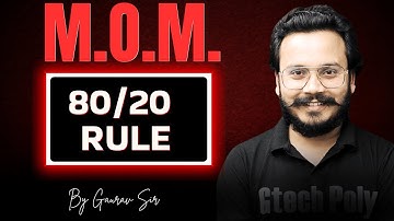 🔥8O/20 Rule | MOM (Mechanics of Material) | G6 Batch | BTEUP 2025