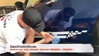 Video n13 How to Easy Install Racing Stripes Kit Side Decals Graphic Mini cooper or any car