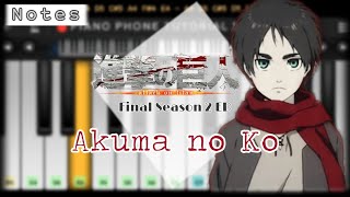 Akuma no Ko - Ai Higuchi | Easy Piano Tutorial | Perfect Piano | Piano Phone screenshot 5