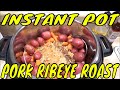 MELT IN YOUR MOUTH INSTANT POT PORK ROAST WITH BABY RED POTATOES,  BABY CARROTS AND ONION IN 60MIN