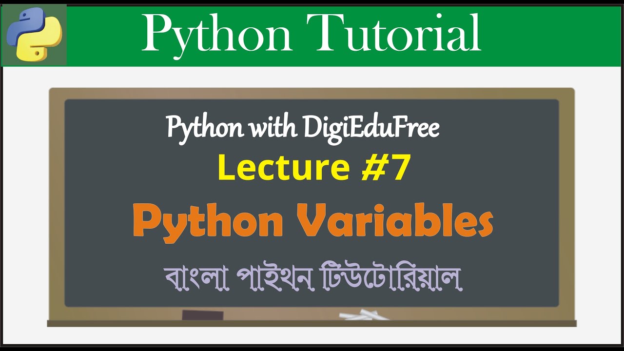 Variables in Python | Python with DigiEduFree - YouTube