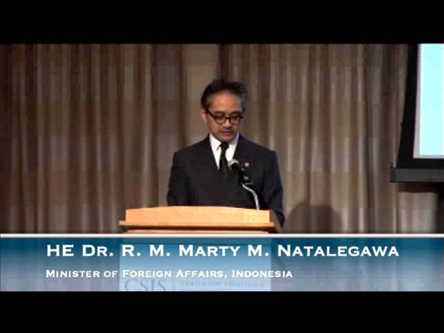 The Indonesia Conference:His Excellency Dr. R. M. Marty M. Natalegawa  Minister of Foreign Affairs class=