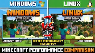 Minecraft comparison!! Windows vs Linux|shocking 😱result🔥