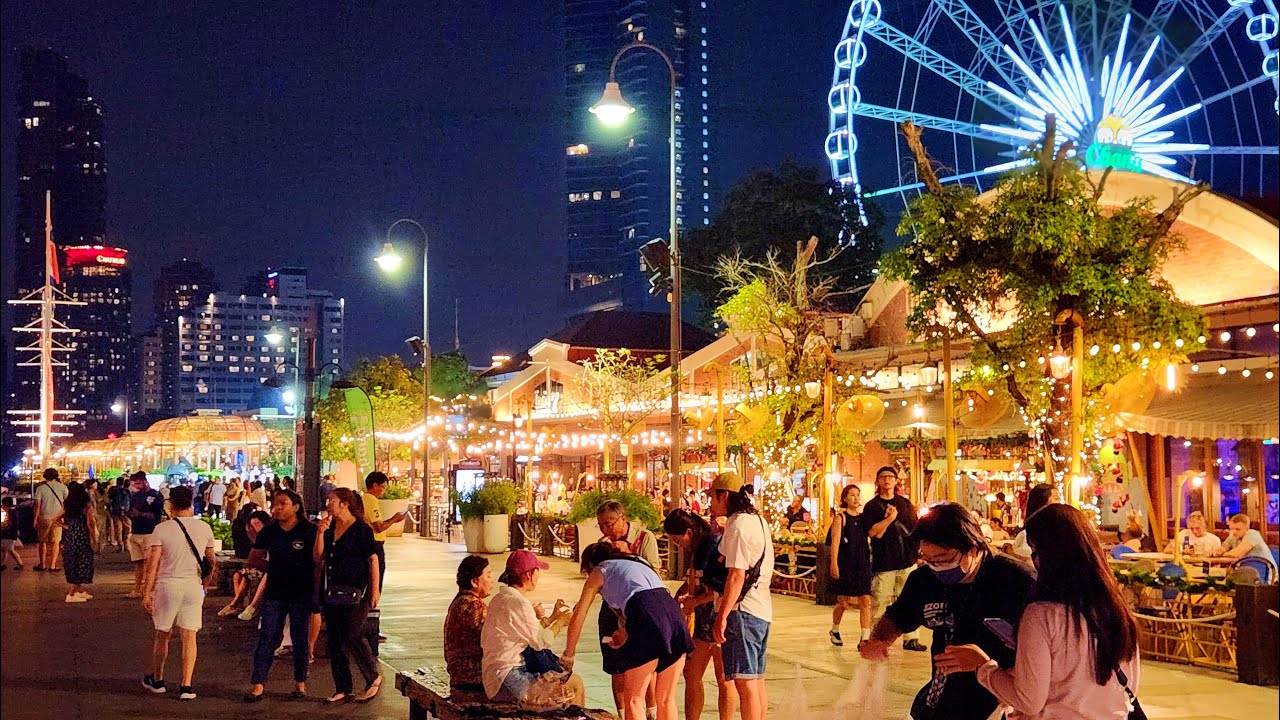 4K 🇹🇭 Walking in Asiatique The Riverfront in Bangkok, Thailand