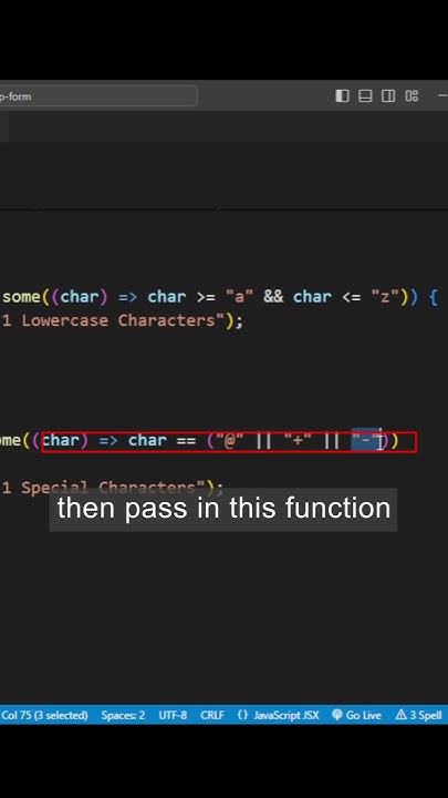 Password Special Character Validation Using Javascript #reactjs # ...