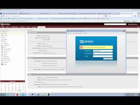 Zimbra password reset