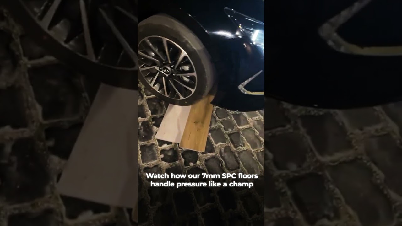 Tested Madeleine floors on wheels | India's 1st 7mm thick SPC Floors.