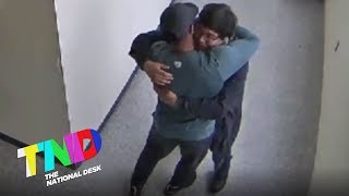 Coach disarms student carrying gun and embraces him