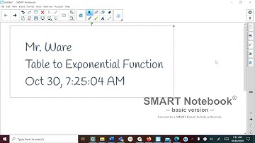 Table to Exponential Function