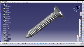 Screw Design in Catia V5 || Mechverse