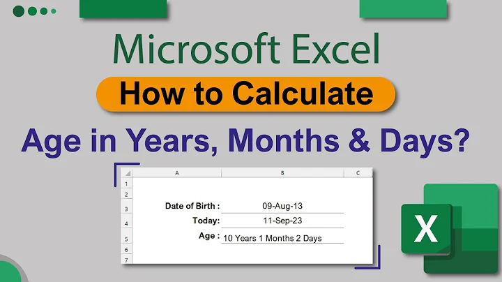 How to Calculate Age Value in Years, Month and Days in #excel ?