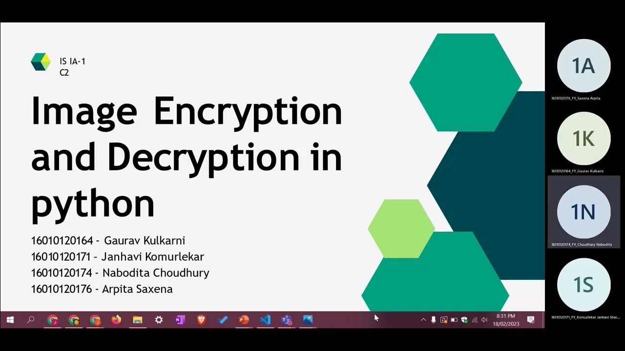 Information Security IA-1 C2; Image Encryption in python - YouTube