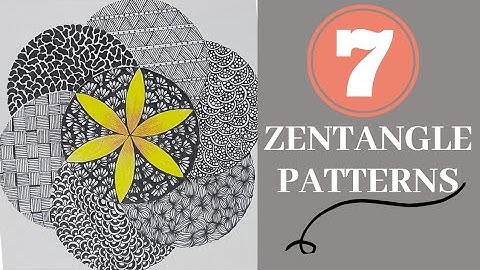7 Zentangle Patterns |Circle Zentangle Art | Easy pattern Tutorials for Beginners | #Zentangle