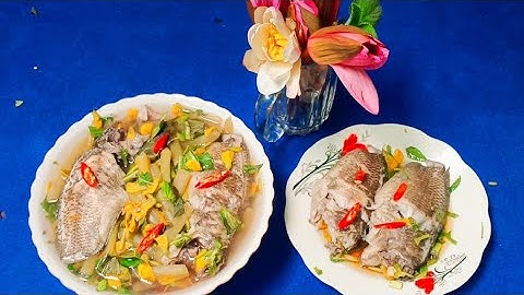 Món Ăn Dân Dã |Canh Chua Cá Rô Bông Súng Đồng |bữa cơm chiều mưa @longtiendo