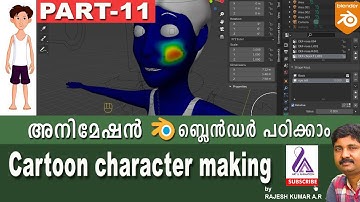 cartoon character creation in blender|part-11